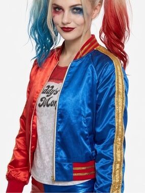 Harley Quinn Suicide Squad Jacket with Attached Shirt Costume - Size Small